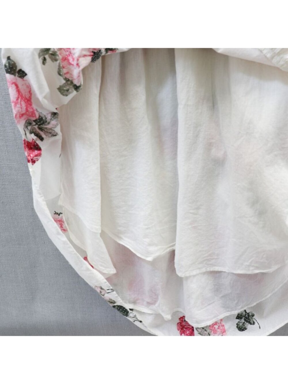 LoveShackFancy Firefly Dress Paradise Pink Floral Smocked Midi S/M Cotton V-Neck - Picture 7 of 16